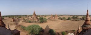 Temples in Bagan, Myanmar Panorama